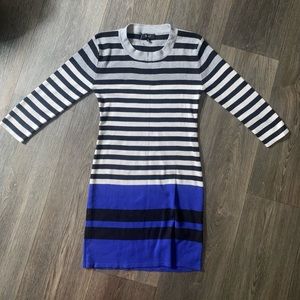 Cute Love J Striped Sweater Dress